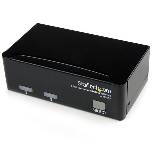 StarTech.com 2 Port Professional USB KVM Switch Kit with Cables KVM switch