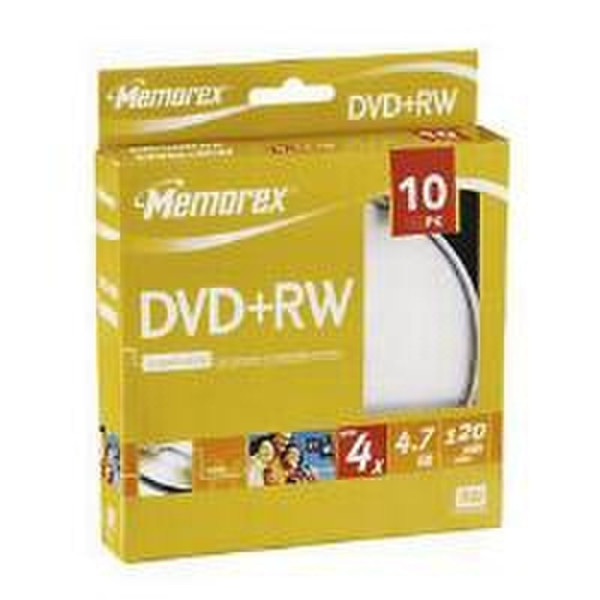 Memorex M00540 4.7ГБ DVD+RW 10шт чистый DVD