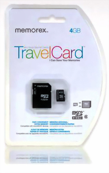 Memorex Micro SD 4GB SDHC memory card