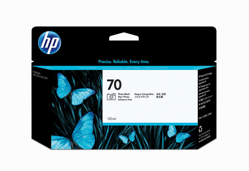 HP 70, Струйный картридж DesignJet, 130 мл, Черный для фотопечати