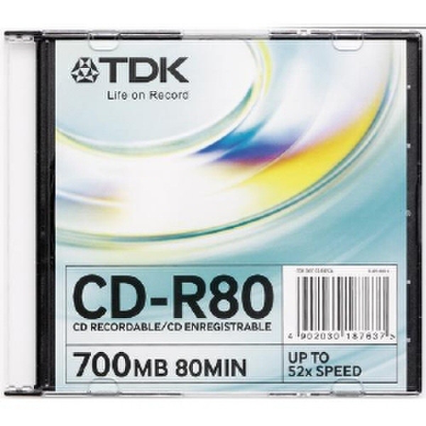 TDK CD-R 52x 700MB 1x CD-R 700MB 1pc(s)
