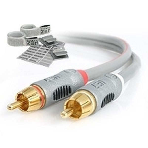 StarTech.com Cable ZEN 6.6 ft (2m) RCA Audio Cable 2m Grau Audio-Kabel
