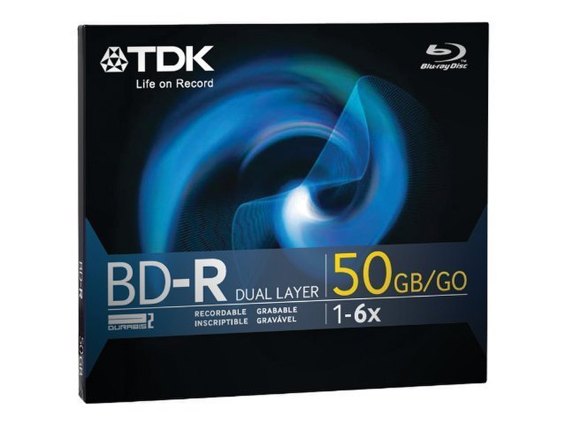 TDK 61686 50ГБ BD-R DL 1шт чистые Blu-ray диски