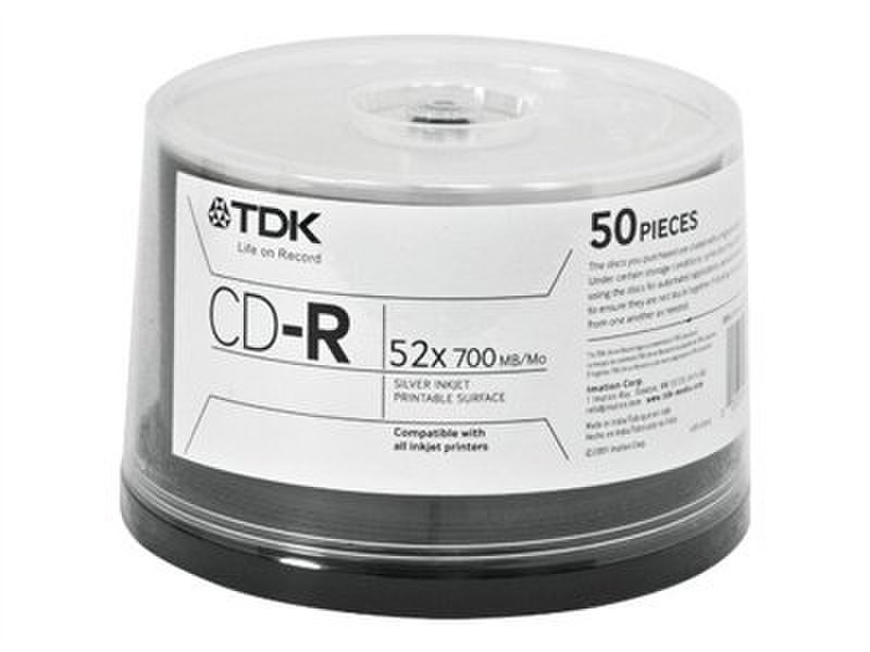 TDK 48941 CD-R 700МБ 50шт чистые CD