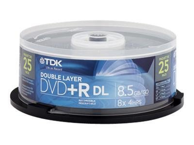 TDK 48973 8.5GB DVD+R DL 25pc(s) blank DVD