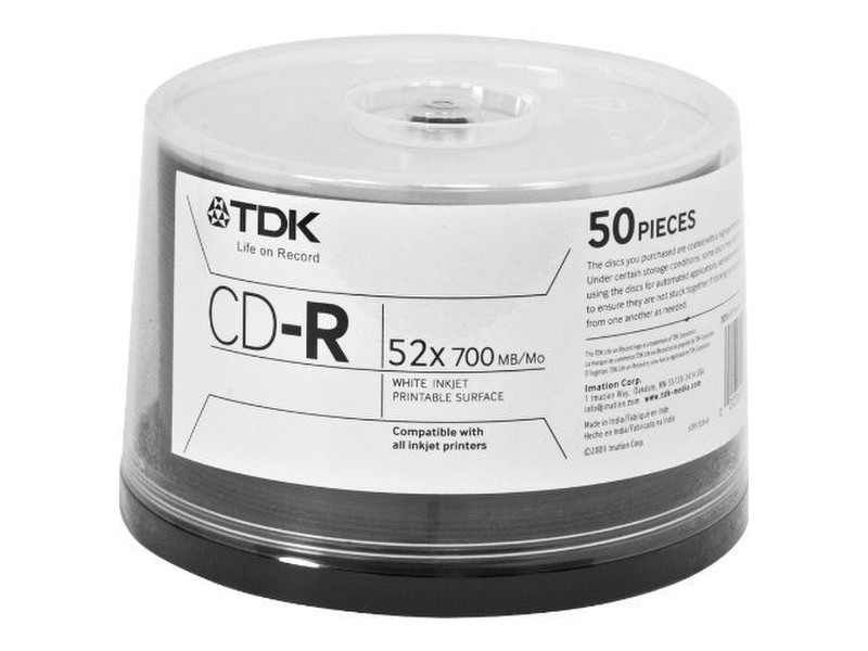 TDK 48942 CD-R 700МБ 50шт чистые CD