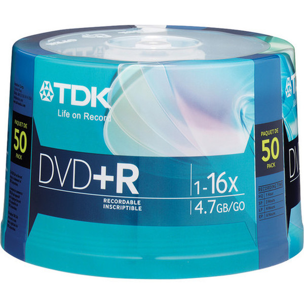 TDK 48519 4.7ГБ DVD+R 50шт чистый DVD