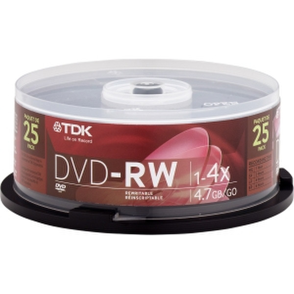 TDK 48464 4.7GB DVD-RW 25pc(s) blank DVD