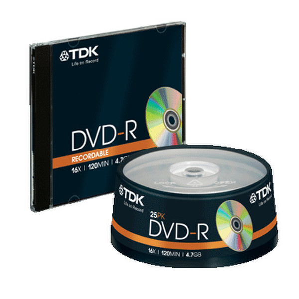 TDK 16x DVD-R 25pcs 4.7GB DVD-R 25pc(s)