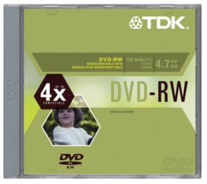 TDK 4X DVD-RW 4.7GB 5x 4.7GB DVD-RW 5Stück(e)