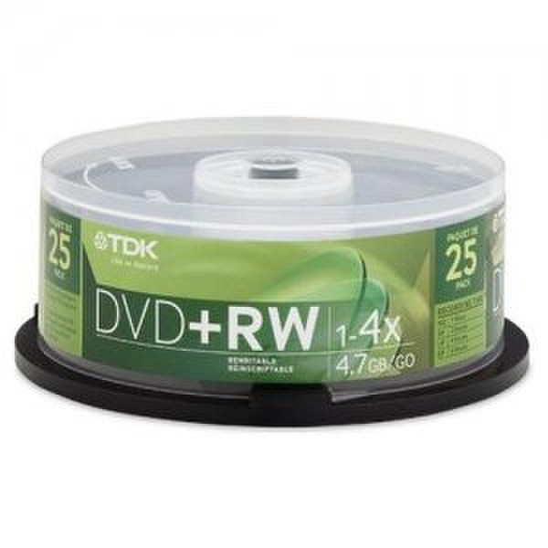 TDK 48332 4.7GB DVD+RW 25Stück(e) DVD-Rohling