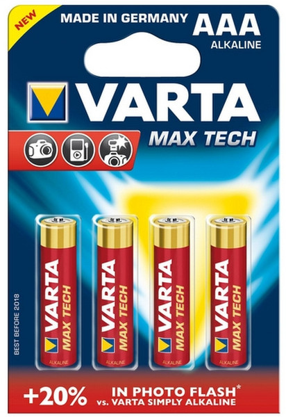 Varta 4x 1.5V AAA Щелочной 1.5В батарейки