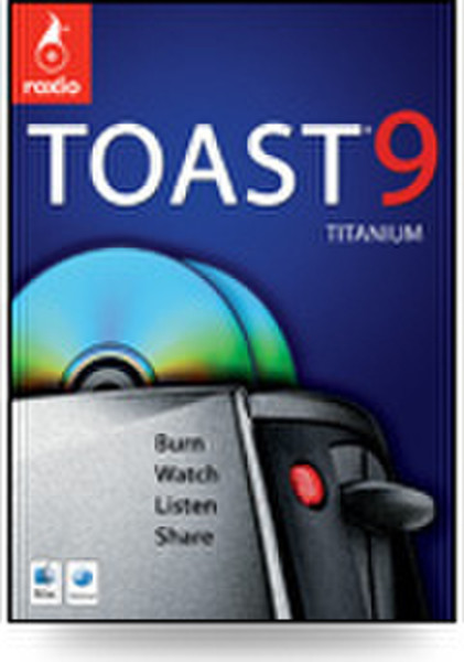 Roxio Toast 9 Titanium, Mac, MNT, 35-100u