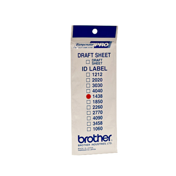 Brother ID1438 printer label
