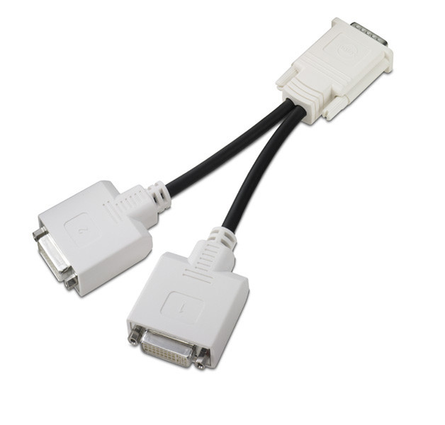 HP DVI 'Y' adapter cable 0.203м DMS 2 x DVI Черный DVI кабель