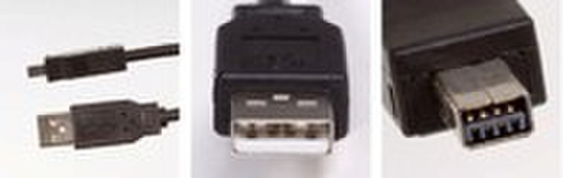 Microconnect USBAM4FLAT2 1.8м USB A Mini-USB B Черный кабель USB
