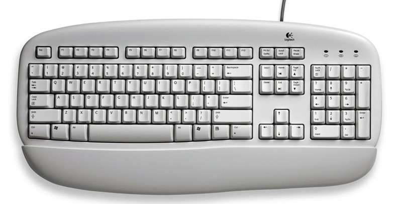 Logitech Deluxe Keyboard PS/2 QWERTY Серый клавиатура
