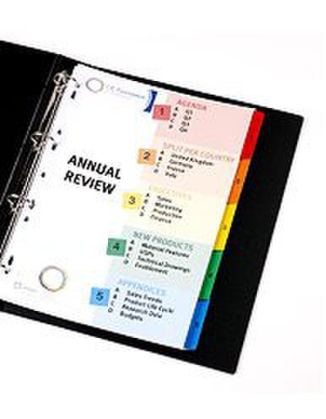 Avery ReadyIndex + Sub Dividers 6 Part Multicolour divider