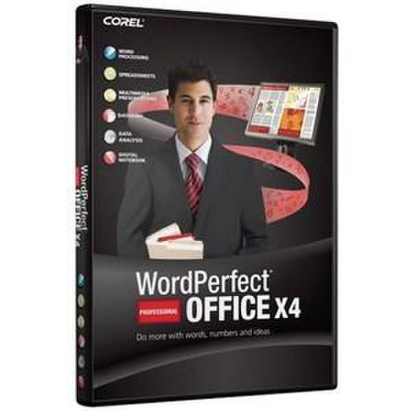 Corel WordPerfect Office X4 Professional, 61-120u, 1Y, MNT, FR
