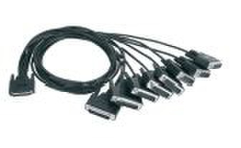 Vertiv FO4-DB-9/LP, Male Black KVM cable