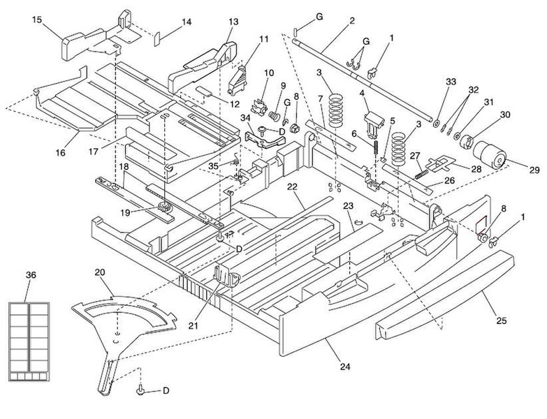 Lexmark Pickup Roller Tray