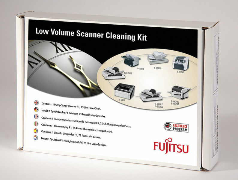 Fujitsu SC-CLE-LV Scanners Equipment cleansing dry cloths & liquid equipment cleansing kit