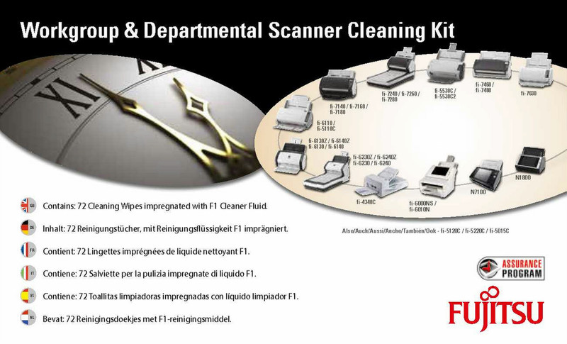 Fujitsu SC-CLE-WGD Scanner Equipment cleansing wet cloths Reinigungskit