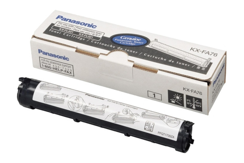 Panasonic KX-FA76X Тонер 2000страниц Черный тонер и картридж для лазерного принтера