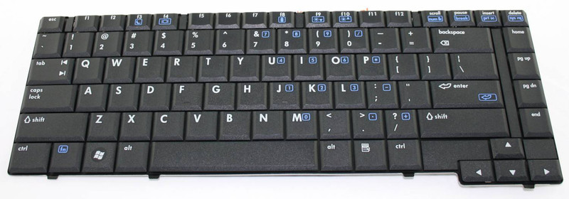 HP International Compaq 6710b QWERTY Schwarz Tastatur
