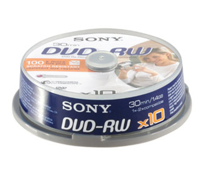 Sony DVD-RW (8cm) x 10 - 1.4GB + Pouch 1.4GB DVD-RW 10Stück(e)