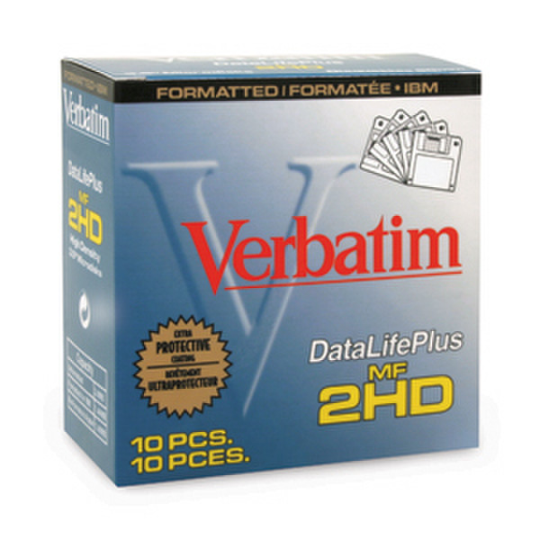 Verbatim 2MB Floppy Diskettes DataLifePlus IBM Formatted, 10pk