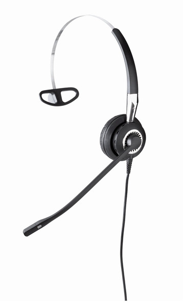 Jabra BIZ 2400 Mono, 3-in-1 Monophon Ohrbügel, Kopfband, Nackenband Schwarz Headset