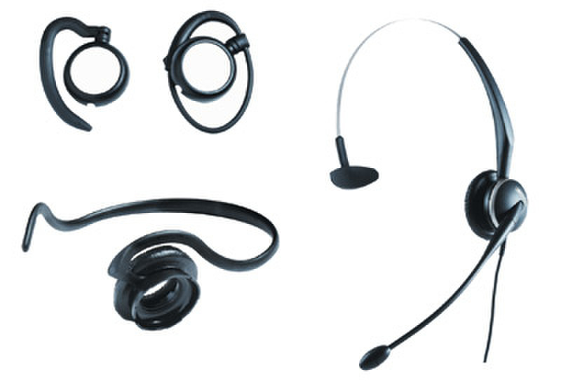 Jabra GN2100 Noise Canceling 4-in-1 Monophon Ohrbügel, Kopfband, Nackenband Schwarz Headset