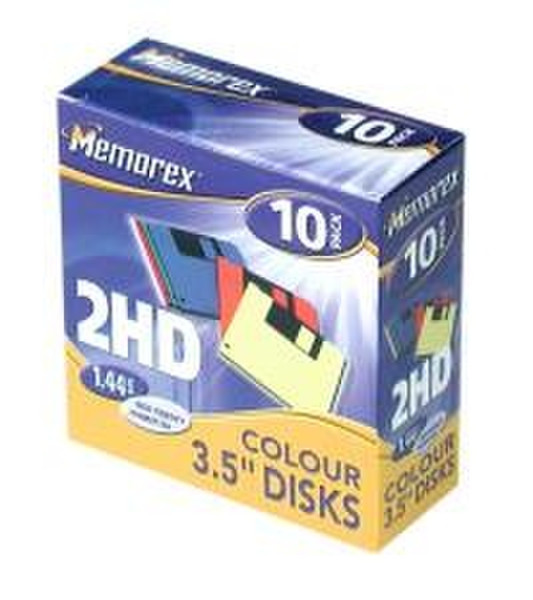 Memorex 3.5" HD Rainbow Disks 10-Pack