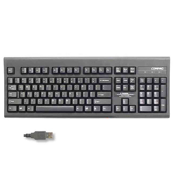 HP 242372-111 USB QWERTY Шведский Черный клавиатура