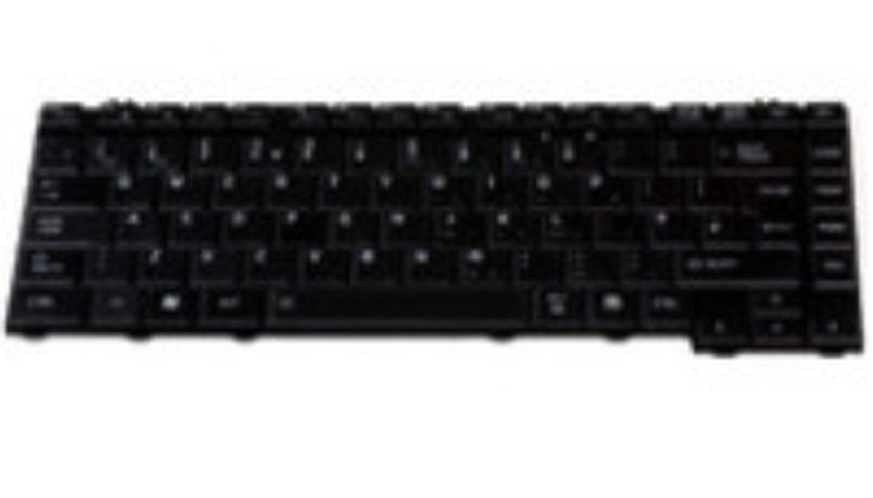 Toshiba V000130380 QWERTY Английский Черный клавиатура