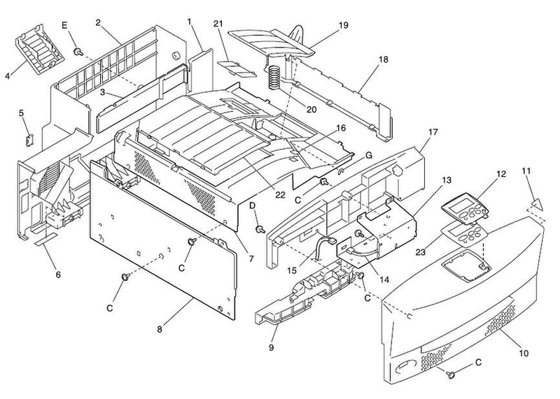 Lexmark Cover Rear