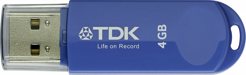 TDK TRANS-IT, 4GB 4ГБ USB 2.0 Тип -A Синий USB флеш накопитель