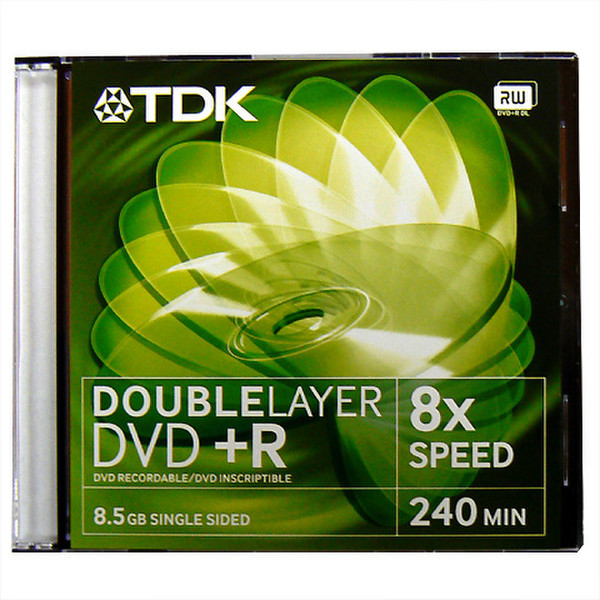 TDK 8.5GB, DVD+R Double Layer, 10pcs 8.5ГБ DVD+R 10шт