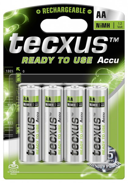 Tecxus 14067 2100mAh 1.2V Wiederaufladbare Batterie