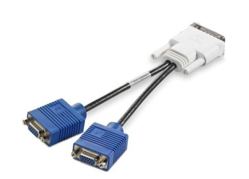 HP VGA `Y` cable adapter 0.19m DMS 2 x VGA (D-Sub) VGA-Kabel