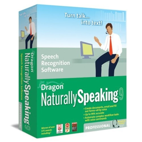 Nuance Dragon NaturallySpeaking Naturally Speaking Professional 9 + Wireless Headset (UK)