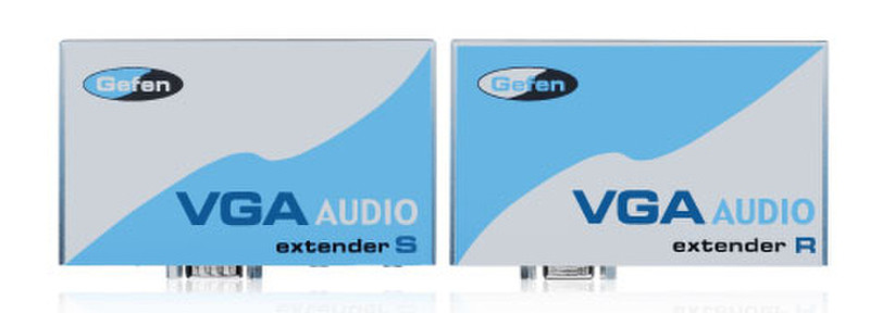 Gefen EXT-VGA-AUDIO-141 HD-15 HD-15 Синий, Cеребряный кабельный разъем/переходник
