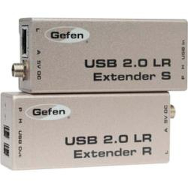 Gefen EXT-USB2.0-LR Grau Tastatur/Video/Maus (KVM)-Switch
