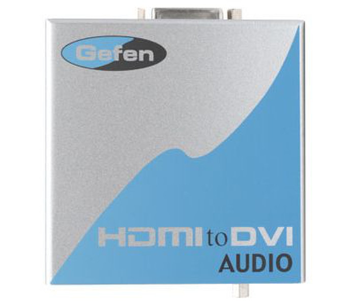 Gefen EXT-HDMI-2-DVIAUD HDMI DVI Синий, Cеребряный кабельный разъем/переходник