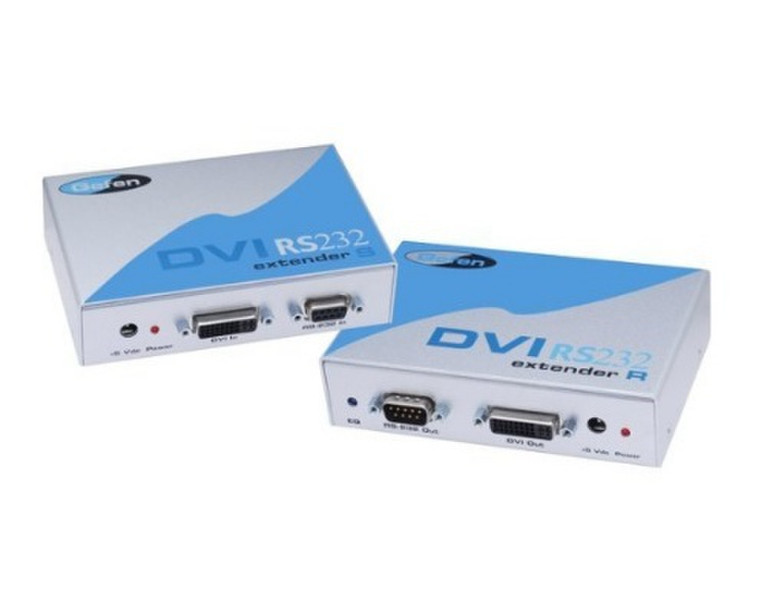 Gefen EXT-DVIRS232-CAT5N DVI-I RS-232 Blau, Silber Kabelschnittstellen-/adapter