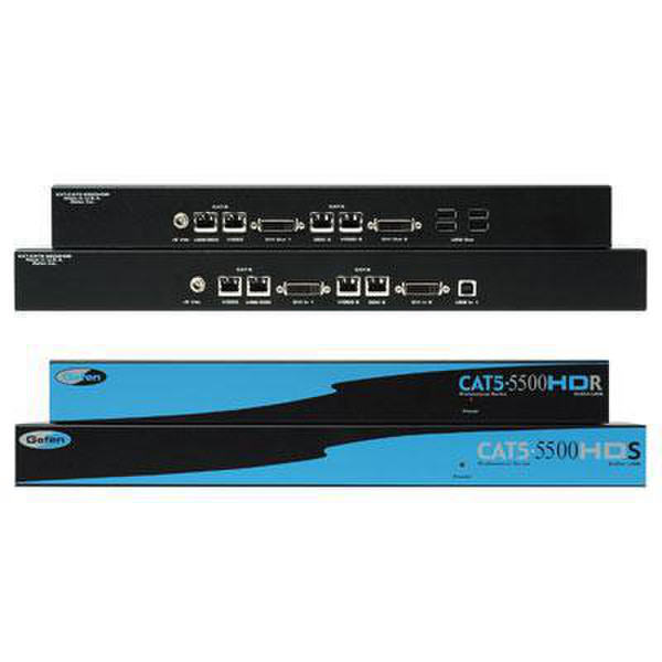 Gefen CAT5 5500HD AV transmitter & receiver Black,Blue
