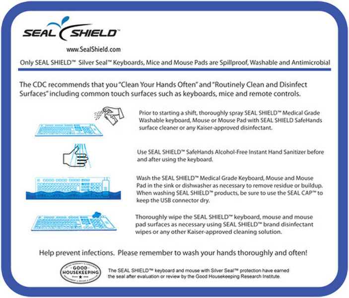 Seal Shield SEAL PAD Blau, Weiß Mauspad