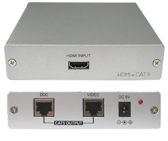 AITech HDMI Over CAT-5 Unit AV transmitter & receiver Grey