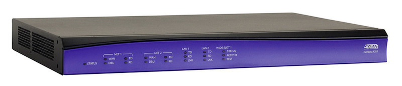 Adtran NetVanta 4305 Eingebauter Ethernet-Anschluss ADSL Schwarz, Violett Kabelrouter